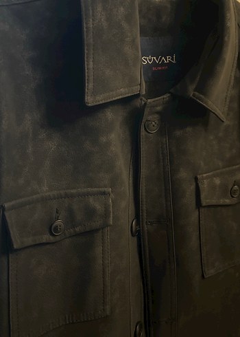 Erkek Siyah Süet Düğmeli Ceket - Görsel 3