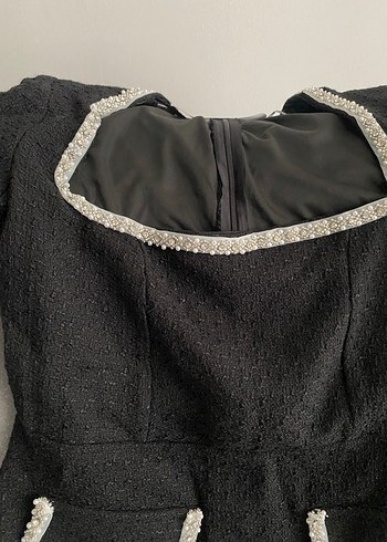 Siyah Mini Kadın Elbise - Görsel 3