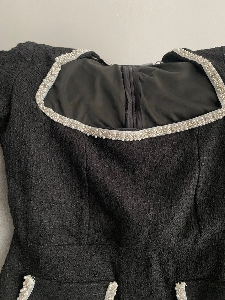 Siyah Mini Kadın Elbise - Görsel 3