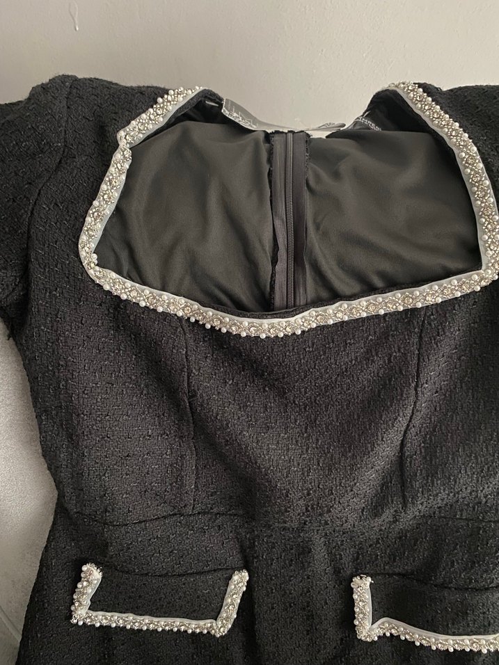 Siyah Mini Kadın Elbise - Görsel 2