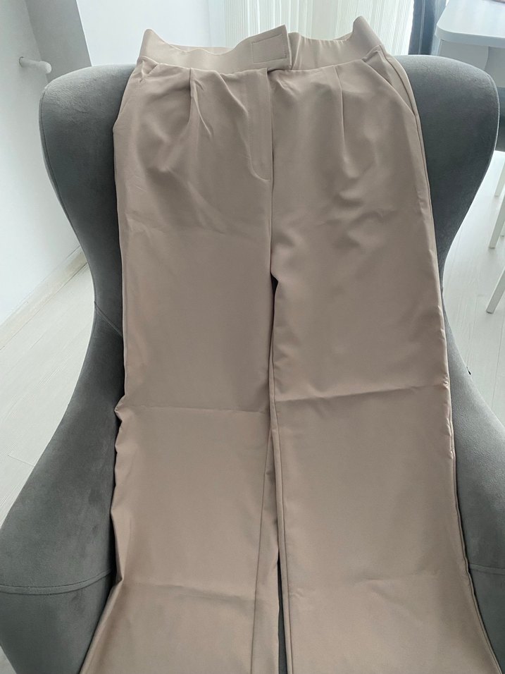 Bej Kadın Kumaş Pantolon - Görsel 2