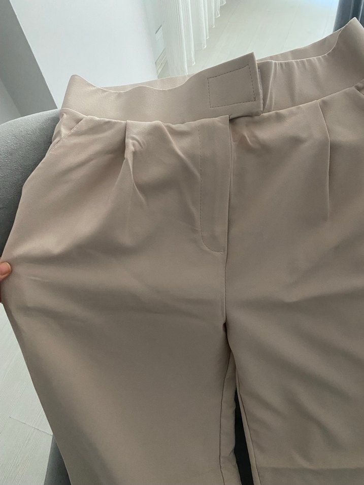 Bej Kadın Kumaş Pantolon - Görsel 3