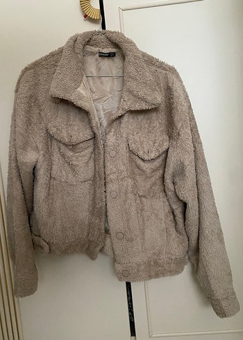 Bej Peluş Kadın ceket - Görsel 2