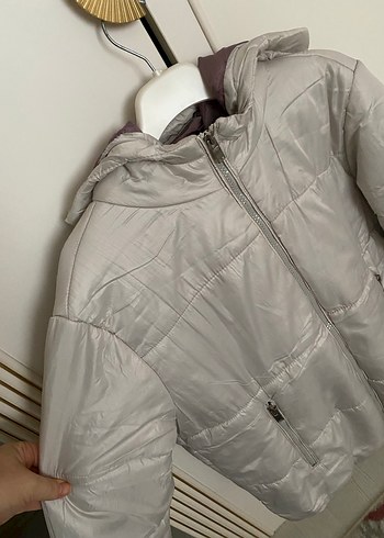 Gri Fermuarlı Kadın mont - Görsel 3