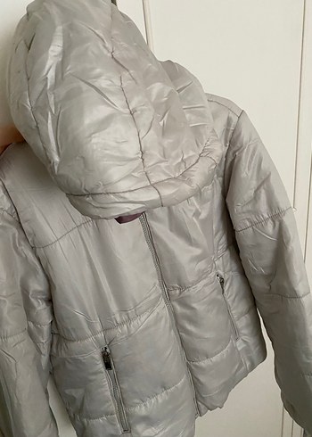 Gri Fermuarlı Kadın mont - Görsel 2