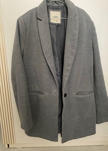 Gri kaban- PULL&BEAR - Görsel 3