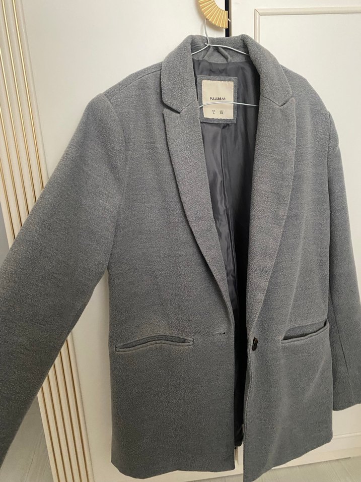 Gri kaban- PULL&BEAR - Görsel 2