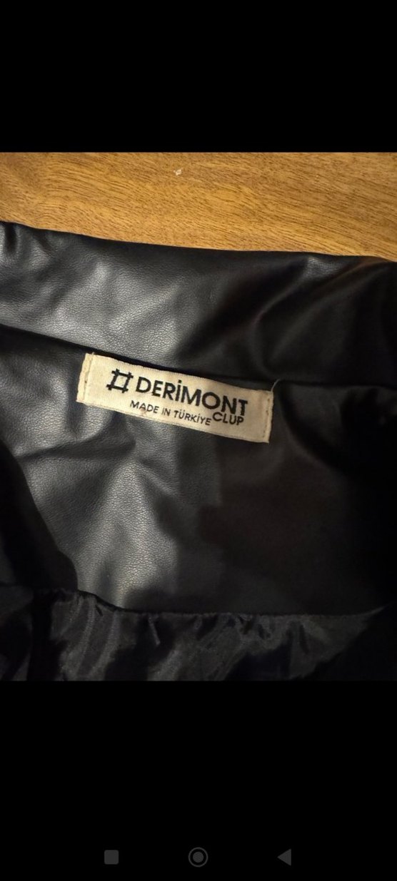 Siyah Deri Kadın Biker Ceket - Görsel 3