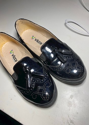 Vicco Parlak Siyah Kız Çocuk Loafer Ayakkabı - Görsel 4