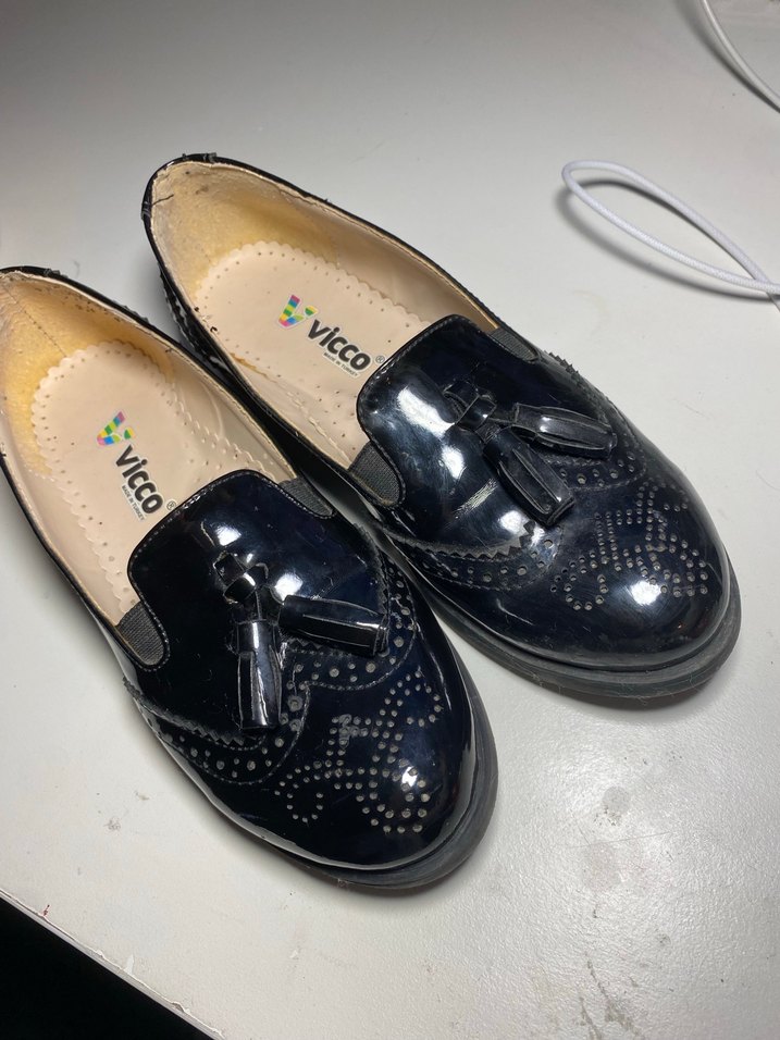 Vicco Parlak Siyah Kız Çocuk Loafer Ayakkabı - Görsel 4