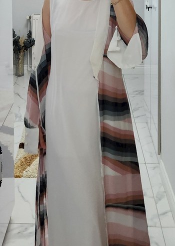 Bohem Çok Renkli Uzun Elbise+Şal hediyedir - Görsel 5
