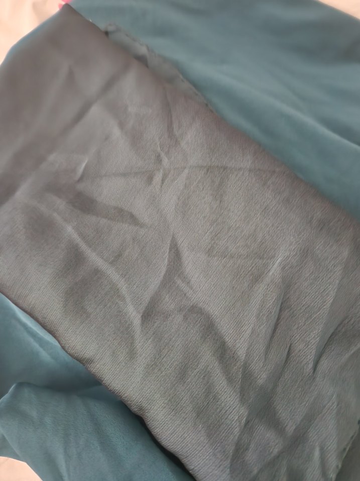 Uzun Kollu Mavi Yüksek Yakalı Kadın Elbise şal hediyedir - Görsel 3