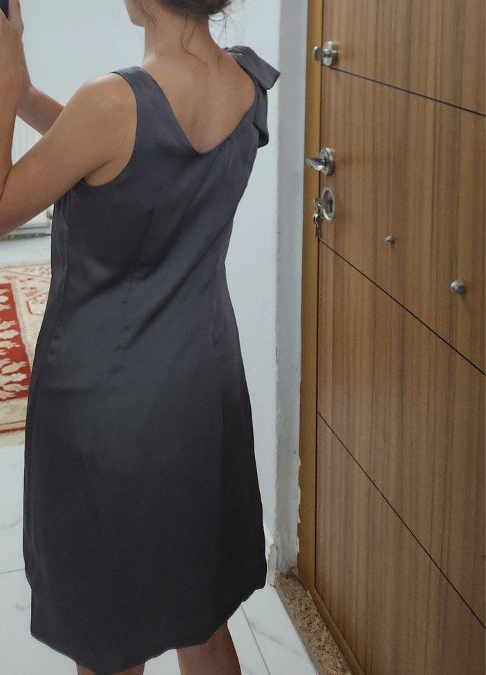 Hm Saten Balon Elbise - Görsel 3