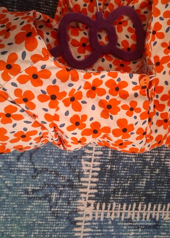 Renkli Bağlamalı Midi Bohem Elbise - Görsel 3