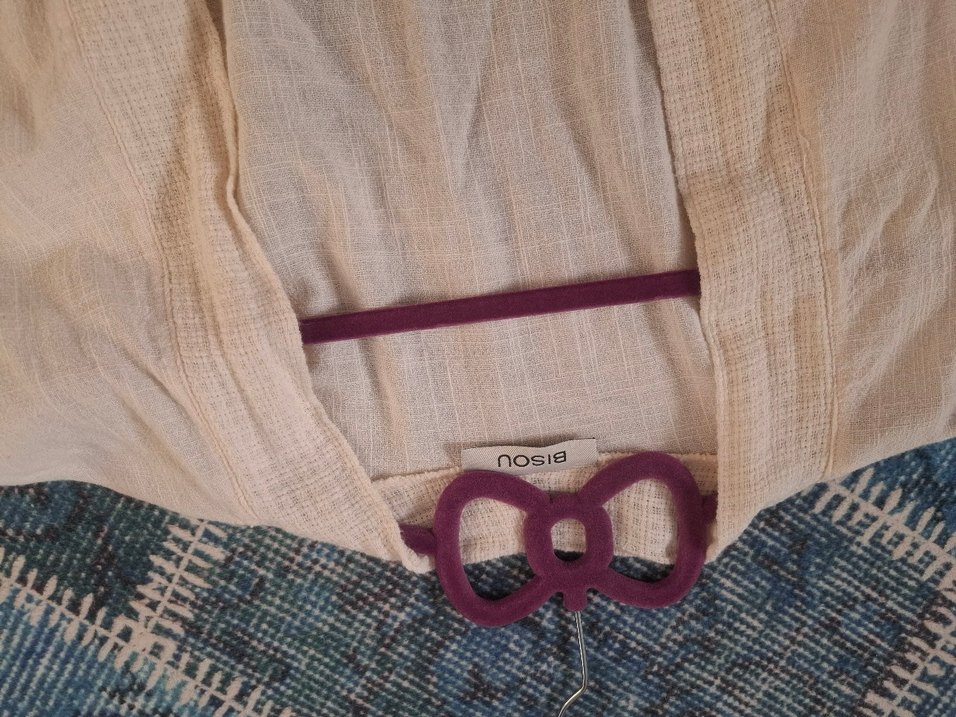 Bej alt üst takım keten pantolon yelek - Görsel 2