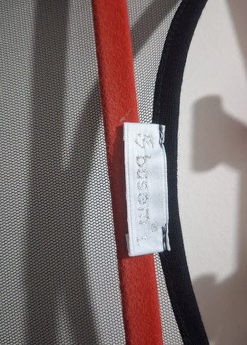 ip Detaylı Siyah kısaKadın Abiye Elbise - Görsel 2