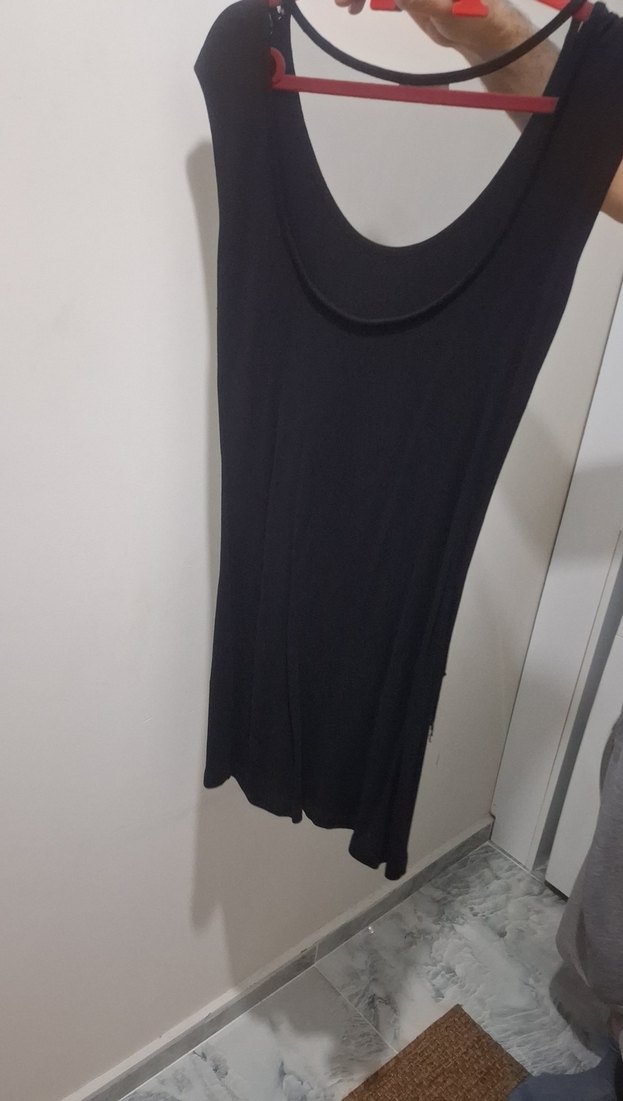 ip Detaylı Siyah kısaKadın Abiye Elbise - Görsel 3