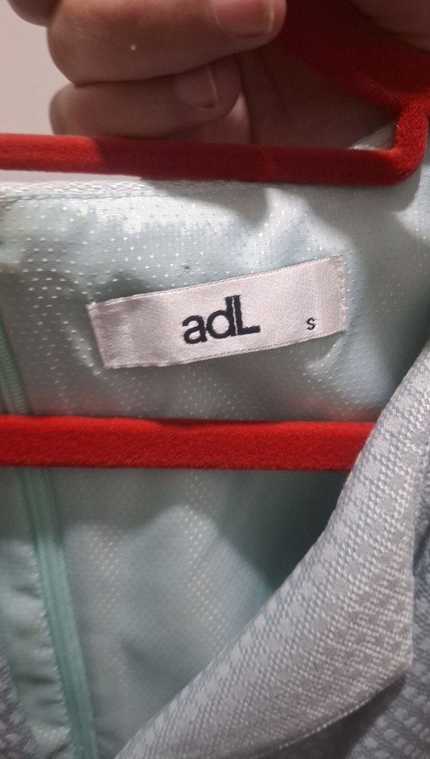 Mavi V-Yaka  Kolsuz Elbise - Görsel 4