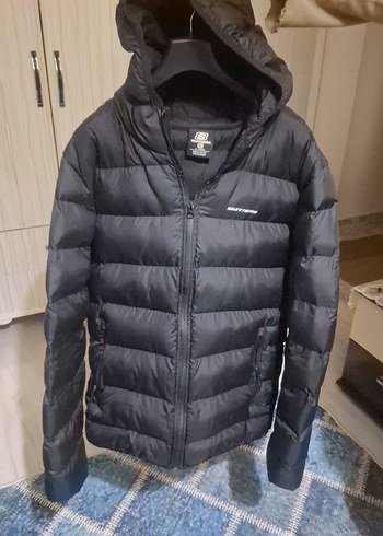 Siyah Kapüşonlu Fermuarlı Erkek Kış Ceketi - Görsel 4