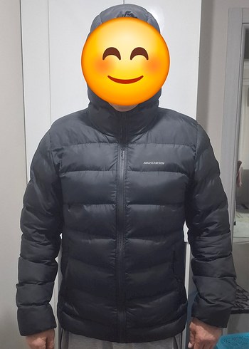 Siyah Kapüşonlu Fermuarlı Erkek Kış Ceketi - Görsel 2