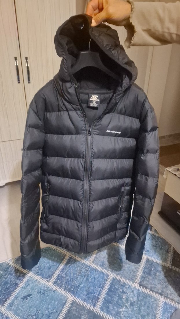 Siyah Kapüşonlu Fermuarlı Erkek Kış Ceketi - Görsel 4