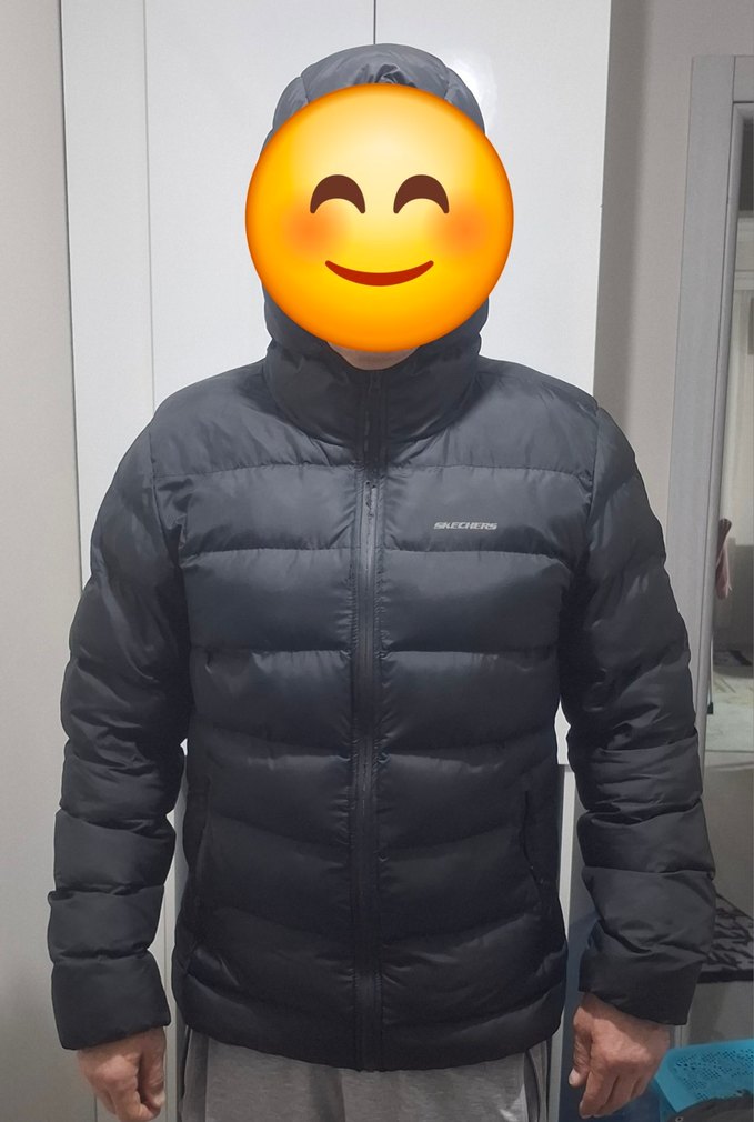 Siyah Kapüşonlu Fermuarlı Erkek Kış Ceketi - Görsel 2