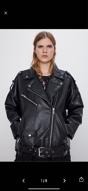 Zara biker deri ceket
