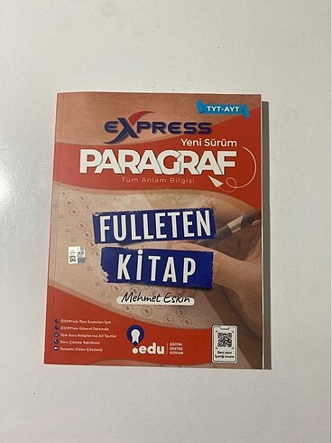 EDU YAYINLARI TYT/AYT PARAGRAF KAPAĞI BİLE AÇILMAMIŞ