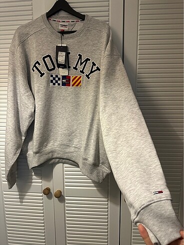 l Beden gri Renk Orjinal Tommy Hilfiger Sweatshirt