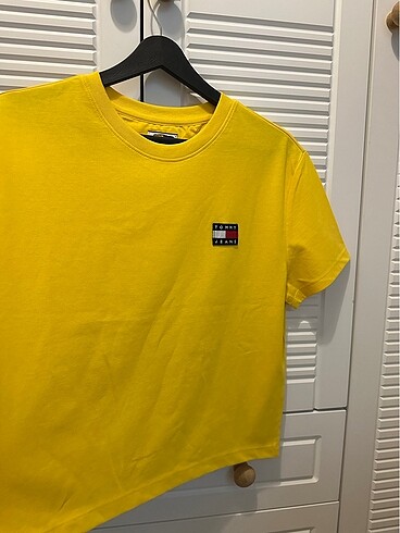 Tommy Hilfiger Orjinal Tommy Hilfiger Kadın Sarı Tshirt
