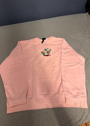 Pembe Baskılı H&M sweatshirt