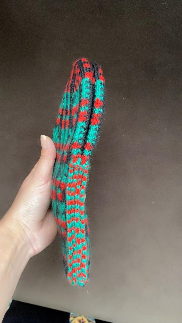 Nakışlı Çok Renkli Ev Terligi - Görsel 2