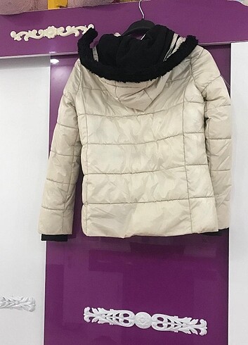 11-12 Yaş Beden beyaz Renk Kız çocuk mont