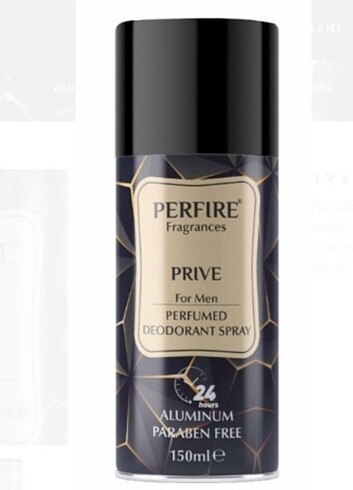 Perfire Prive Deodorant koltuk altı 