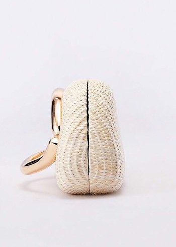 Beden ten rengi Renk Bej Tokalı Kadın Clutch Çanta
