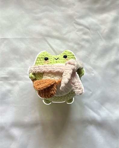 Örgü kurbağa peluş