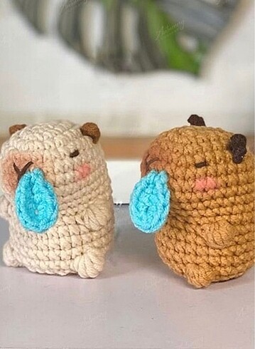 Capybara anahtarlık örgü