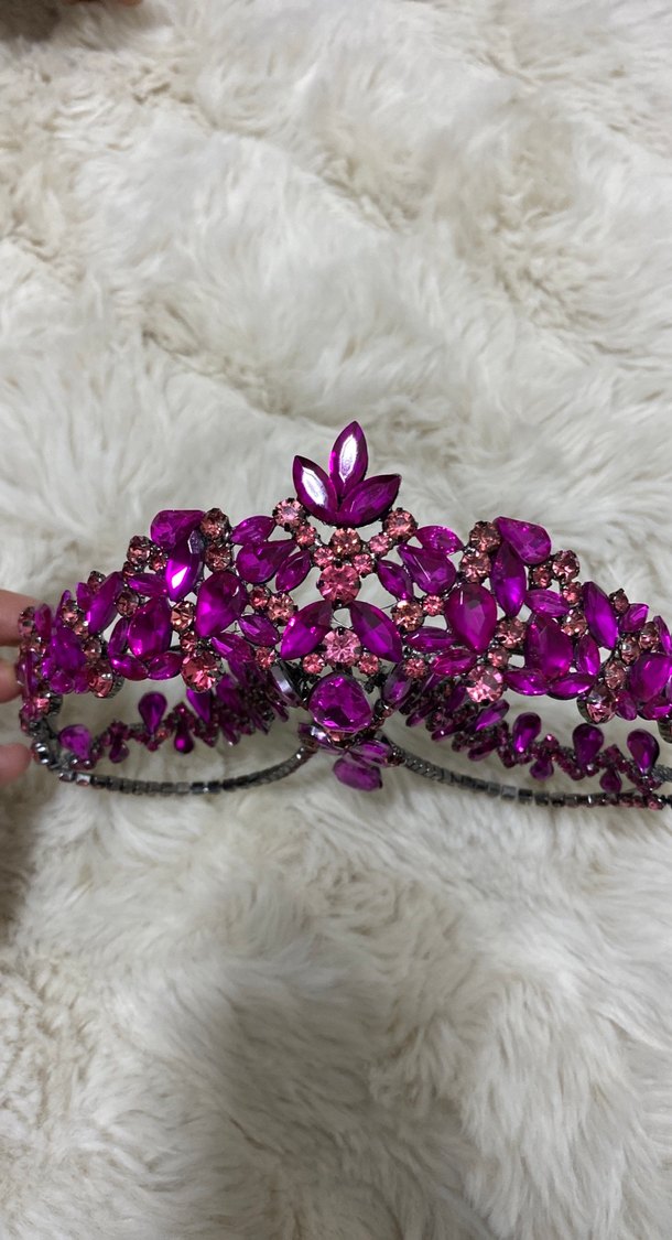 Pembe Payetli Avant-Garde Saç Aksesuarı - Görsel 2