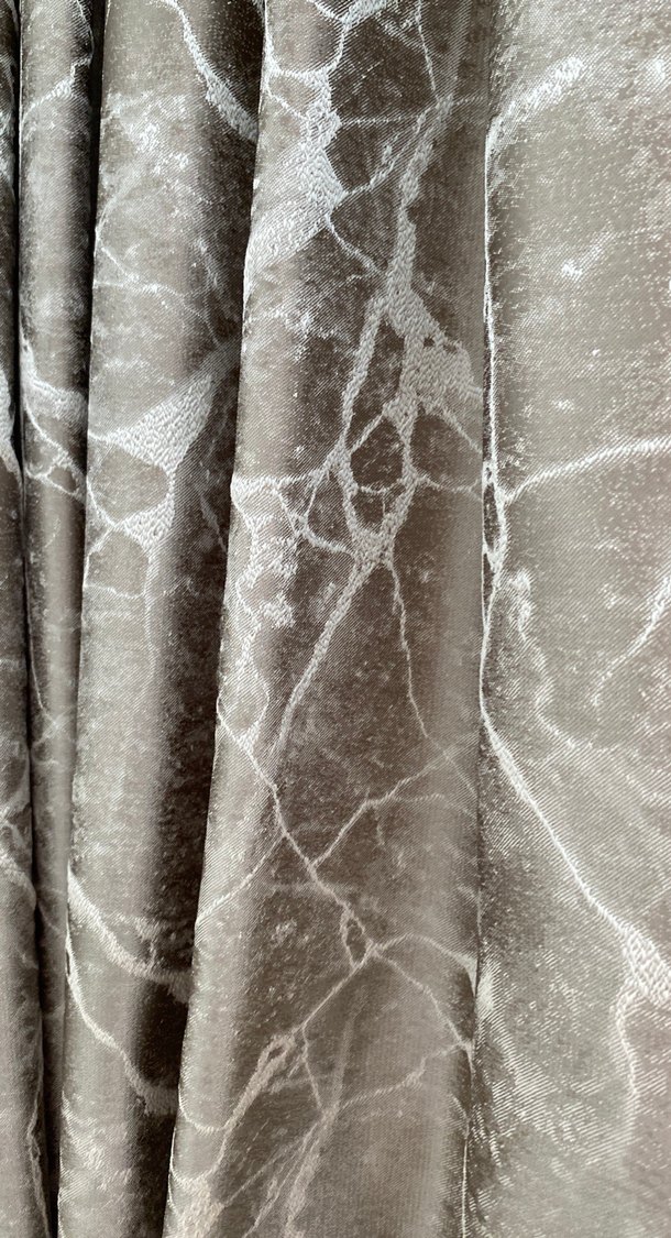 Çağdaş Bej Gri Batik Desenli Perde - Görsel 4