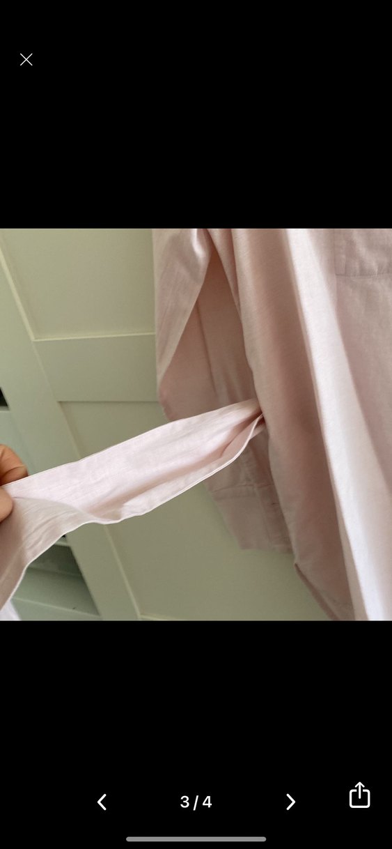 Mango Düğmeli Pembe Pamuklu Kadın Gömlek - Görsel 3