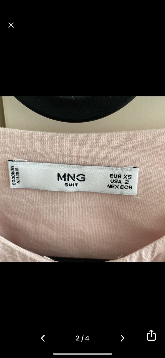 Mango Düğmeli Pembe Pamuklu Kadın Gömlek - Görsel 2