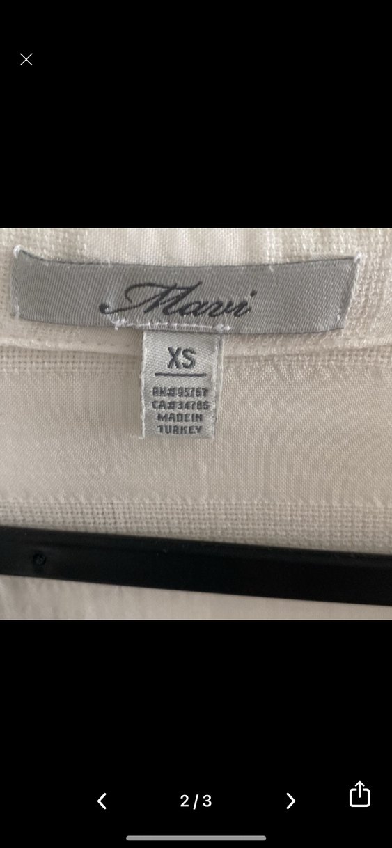 Mavi marka Düğmeli Gri Çizgili Beyaz Kadın Gömlek - Görsel 2