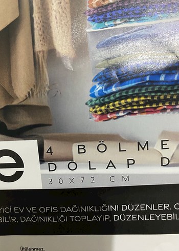 Jolie 4 Bölmeli Gri Dolap Düzenleyici - Görsel 3