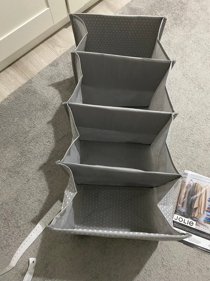 Jolie 4 Bölmeli Gri Dolap Düzenleyici - Görsel 2