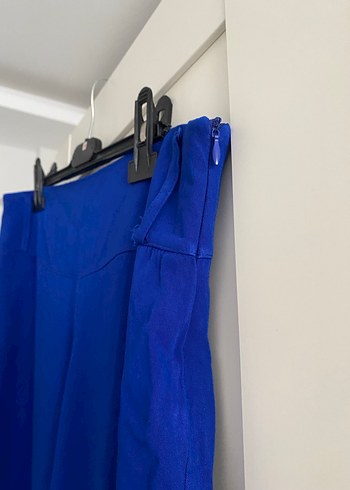 Mavi Uzun Salaş Kadın Pantolon - Görsel 4