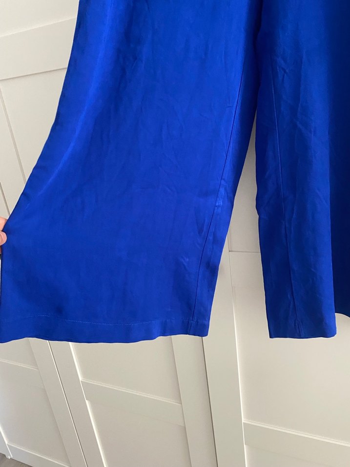 Mavi Uzun Salaş Kadın Pantolon - Görsel 3