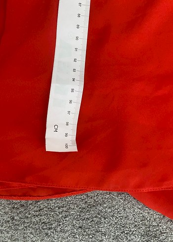 Kırmızı Salaş Midi Elbise - Görsel 4