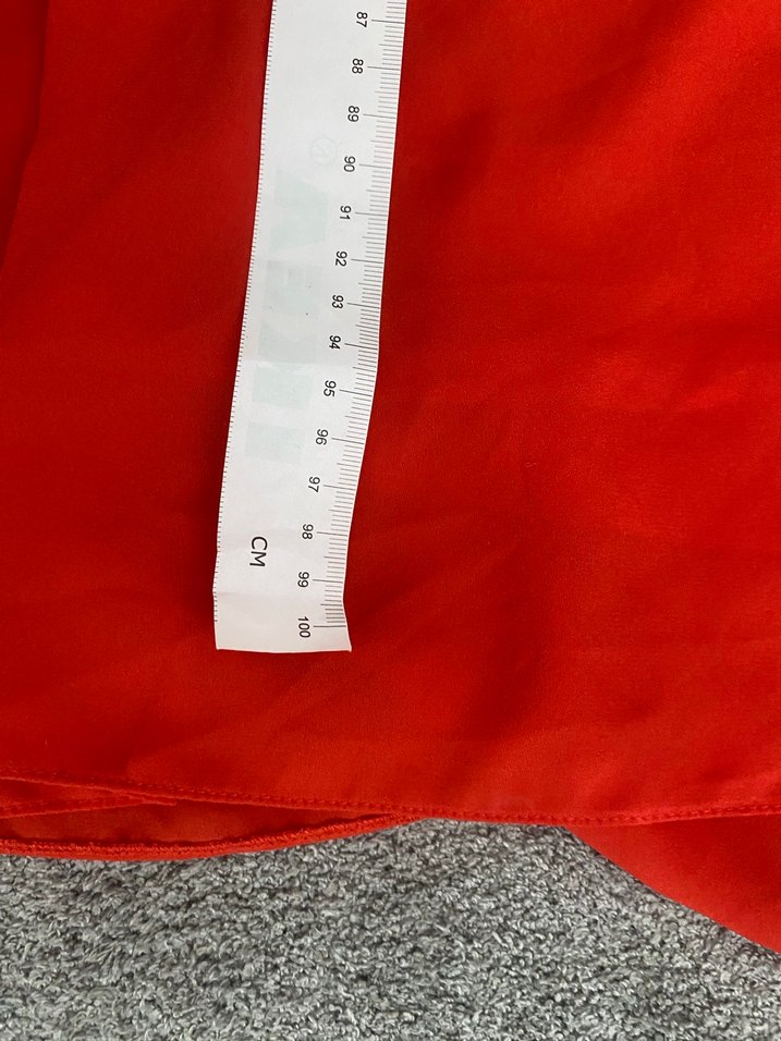 Kırmızı Salaş Midi Elbise - Görsel 4