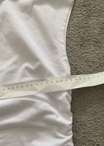 Pamuklu Beyaz Kolsuz Tişört likralı - Görsel 4