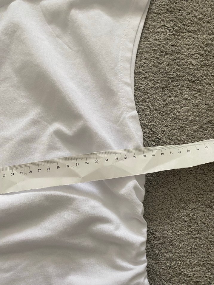 Pamuklu Beyaz Kolsuz Tişört likralı - Görsel 4